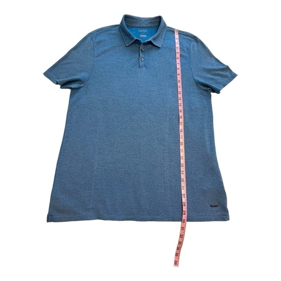 DKNY Short Sleeve Button Front Slim Fit Polo Shirt - Size XL - Picture 7 of 9